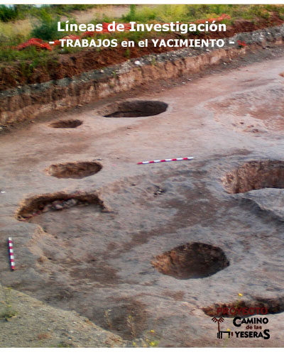 Trabajos en el yacimiento y época